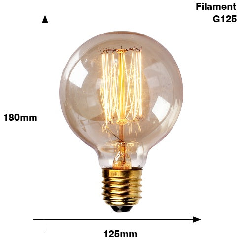 Ampoule Edison E27 220V 40W ST64 A19 T45 G80 G95 G125 Ampoule à filament incandescent Style rétro