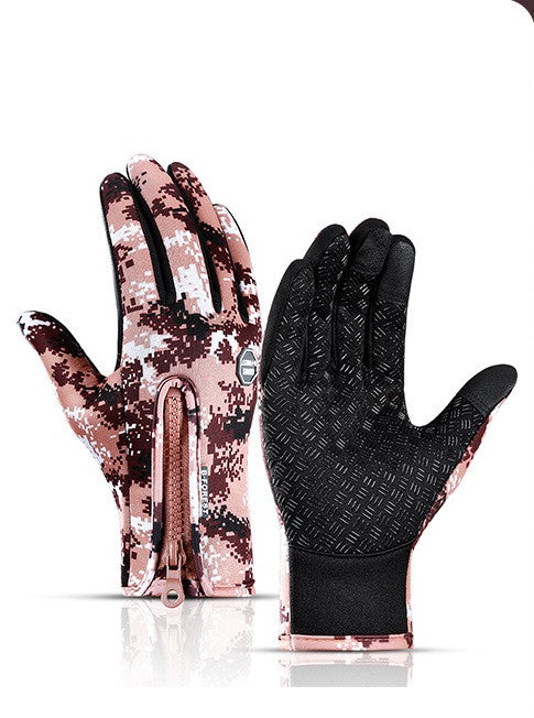 Gants d'hiver tactiles pour la moto, imperméables et doublés polaire, compatibles avec écrans tactiles et adaptés au sport.