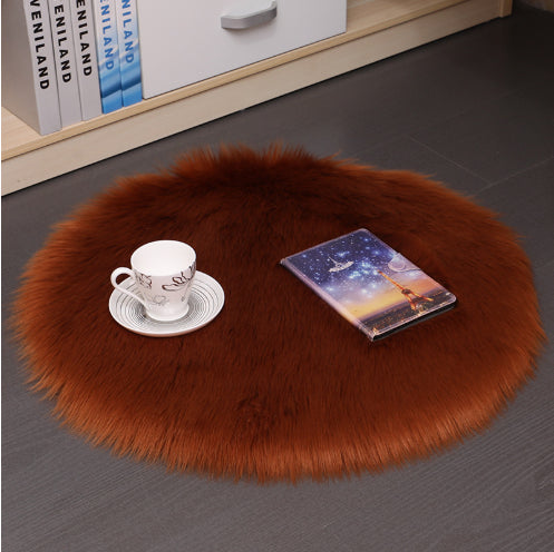 Tapis rond en peluche – Chambre, salon et balcon