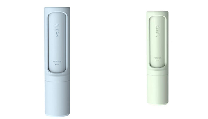 Brosse anti-poils d'animaux réutilisable 2 en 1, rouleau adhésif, outil autonettoyant portable et efficace pour chats et chiens.