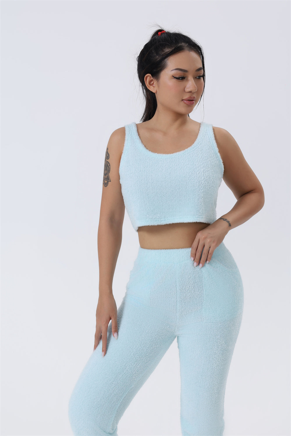 Ensemble pyjama confortable, ensemble de détente 3 pièces, vêtements d'intérieur mignons, ensembles chauds, ensemble assorti, ensemble de détente, ensembles pantalon 3 pièces, robe d'hiver pour femme