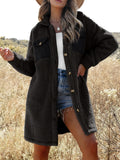 Manteau ample en laine d'agneau pour femme