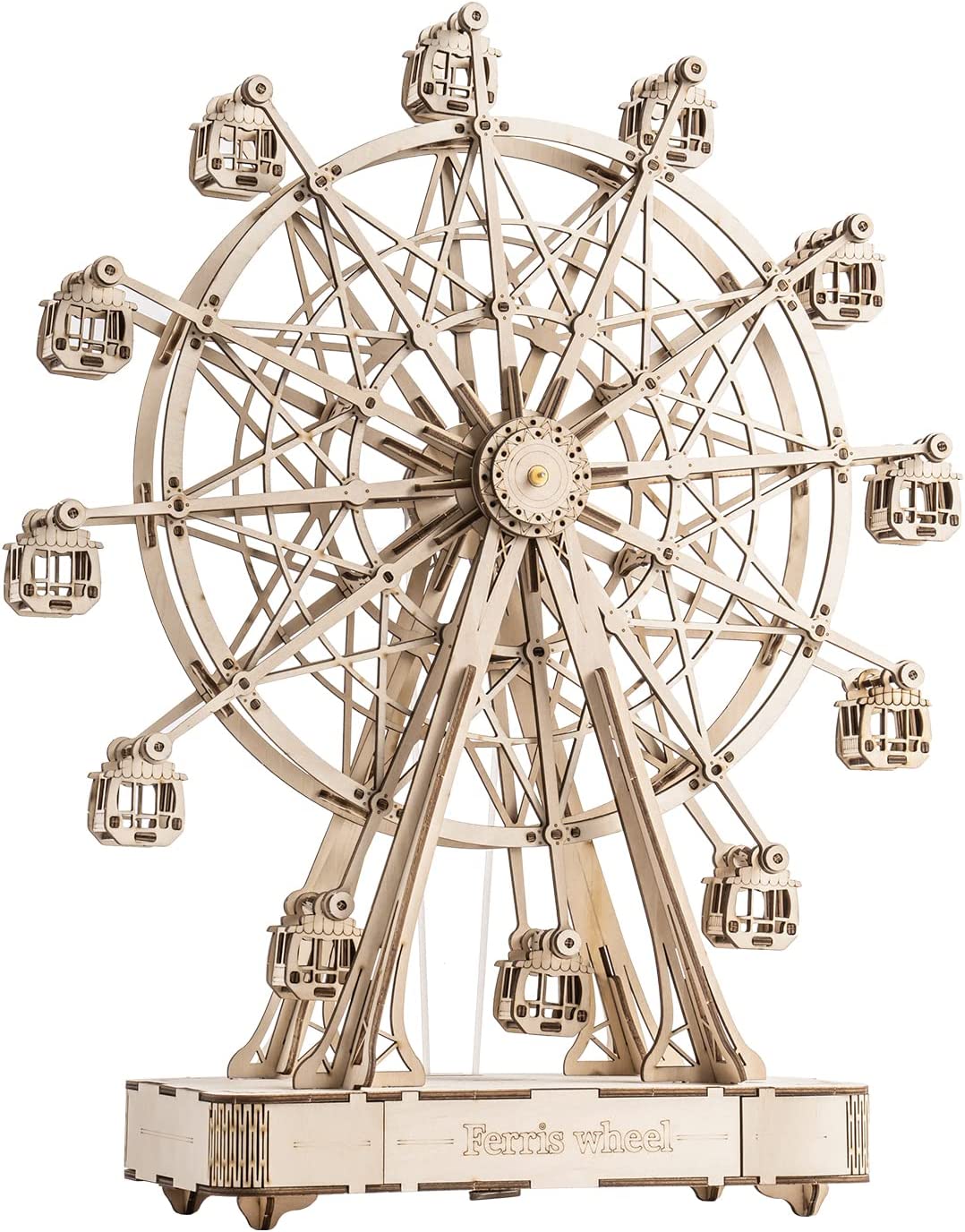 Robotime Modèle de grande roue rotative en bois à monter soi-même avec musique - Jouet pour enfants - Anniversaire TGN01