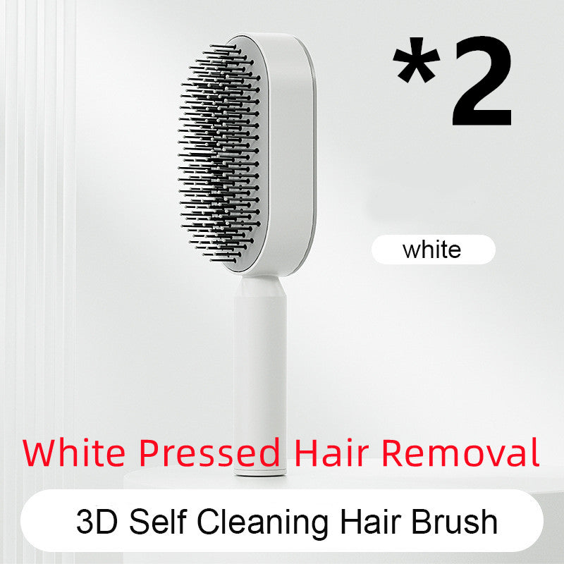 Brosse à cheveux autonettoyante pour femmes, nettoyage en une seule étape, anti-chute de cheveux, massage du cuir chevelu par airbag, peigne antistatique.