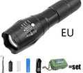 Lampe torche puissante, rechargeable, étanche, idéale pour les forces spéciales, la défense personnelle à domicile, le vélo, le camping et les balades. Mini lampe torche premium ultra-lumineuse.