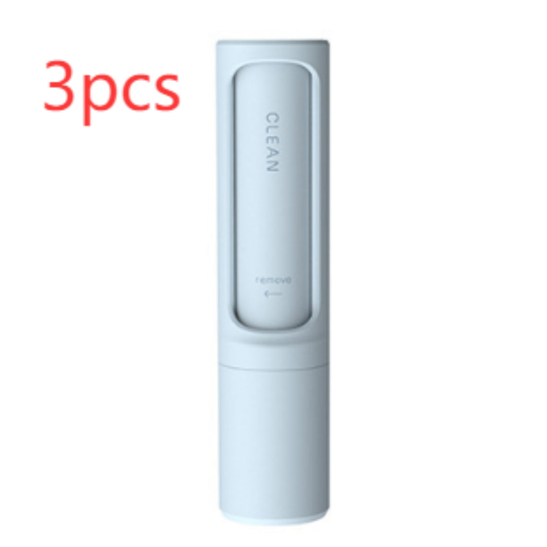 Brosse anti-poils d'animaux réutilisable 2 en 1, rouleau adhésif, outil autonettoyant portable et efficace pour chats et chiens.