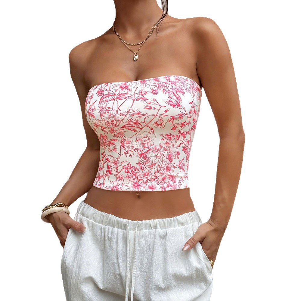 Débardeur fleuri rétro polyvalent pour femme