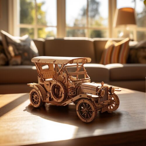 ROKR Puzzle 3D en bois à monter soi-même - Voiture vintage MC801 - Jeu de construction - Cadeau pour adolescents