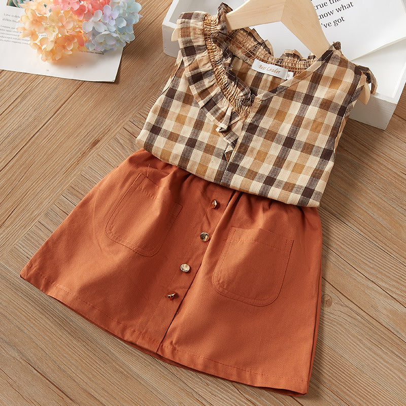 Ensemble 2 pièces fille - Manches courtes et short tendance