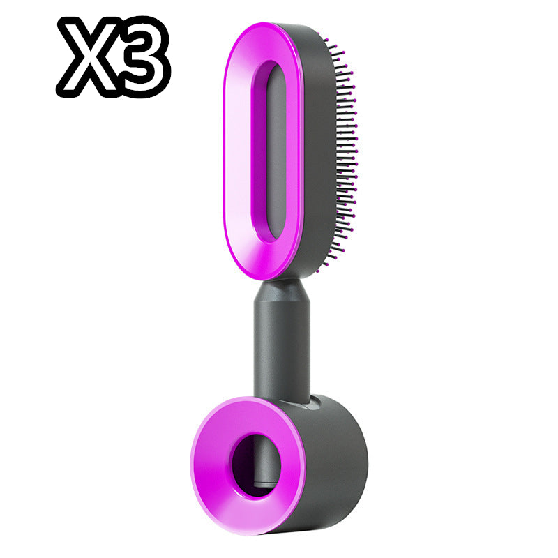 Brosse à cheveux autonettoyante pour femmes, nettoyage en une seule étape, anti-chute de cheveux, massage du cuir chevelu par airbag, peigne antistatique.