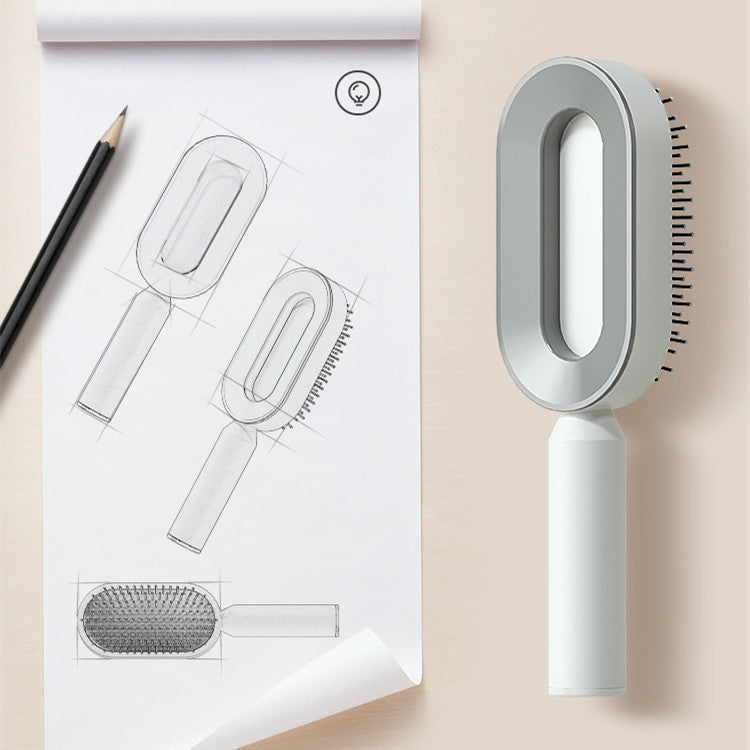 Brosse à cheveux autonettoyante pour femmes, nettoyage en une seule étape, anti-chute de cheveux, massage du cuir chevelu par airbag, peigne antistatique.