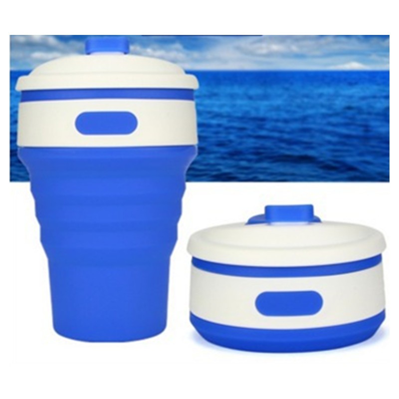 Tasses à café pliables de voyage en silicone, sans BPA, de qualité alimentaire, pour thé et café.