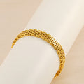 Bracelet à maillons pour femme, style business décontracté, en métal doré et argenté. Bijou