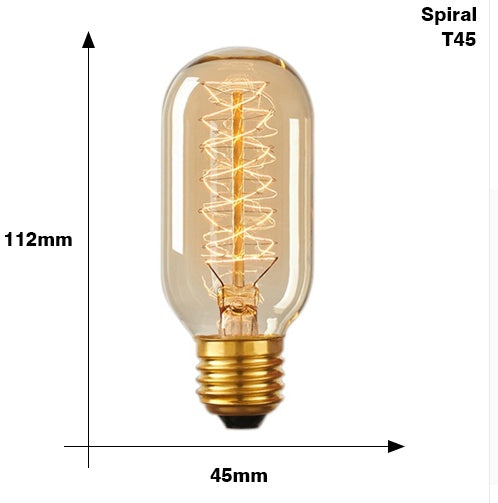 Ampoule Edison E27 220V 40W ST64 A19 T45 G80 G95 G125 Ampoule à filament incandescent Style rétro
