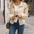 Gilet cardigan à bordures contrastées pour femme
