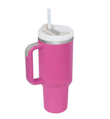 Gobelet isotherme 1,2 L avec anse et paille – Acier inoxydable anti-fuites