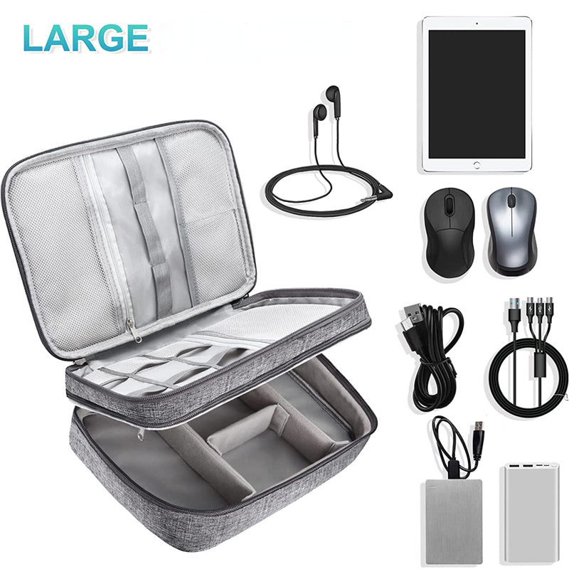 Sacoche de voyage étanche pour câbles et accessoires électroniques