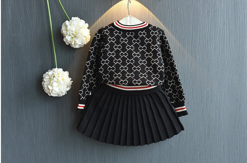 Ensemble 2 pièces fille - Pull et jupe