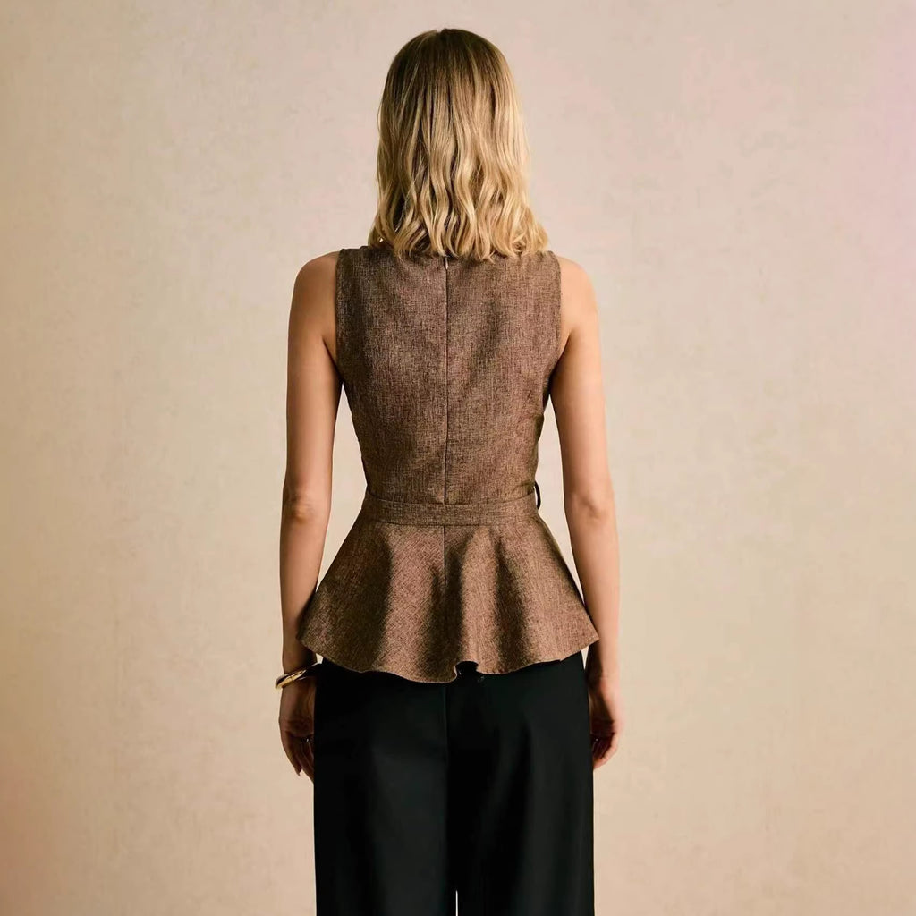 Haut bouffant uni qui met en valeur votre silhouette