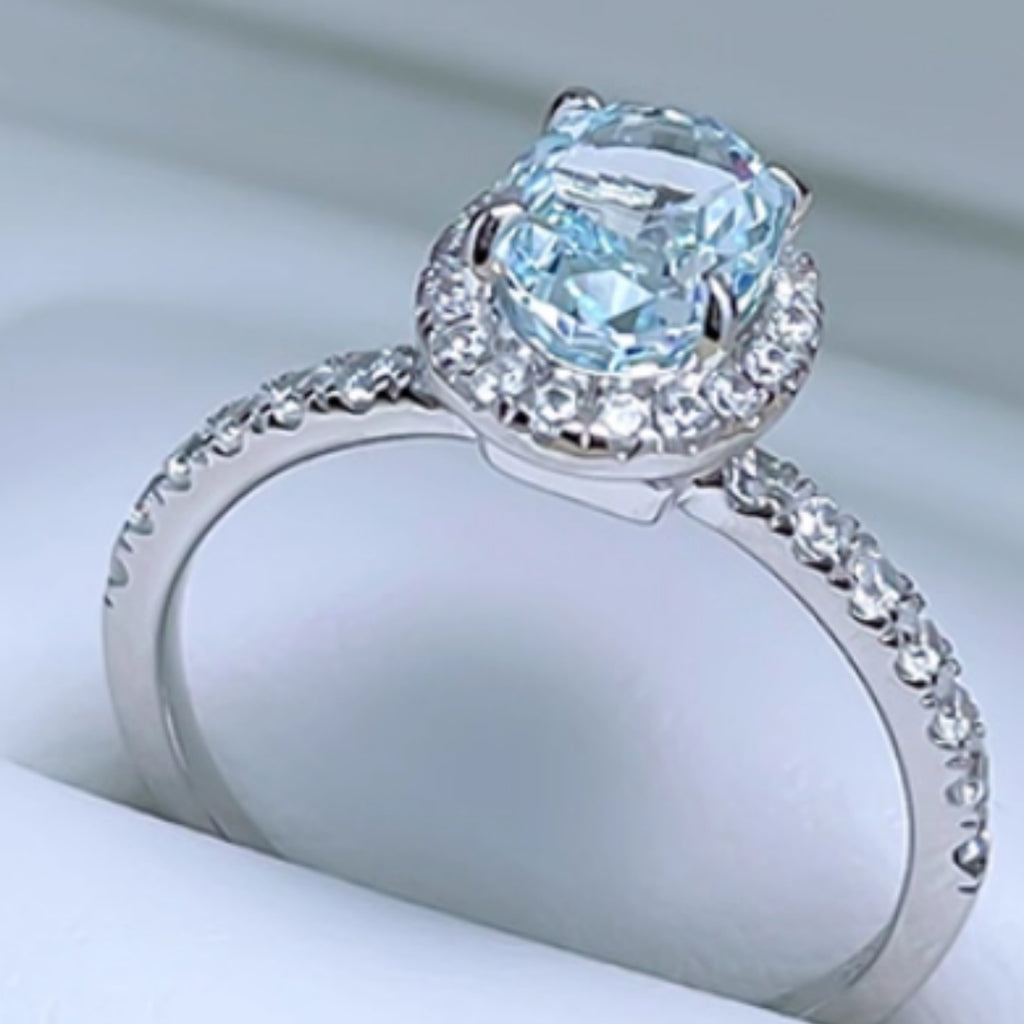 Bague trésor bleu marine de 1,5 carat, luxe discret et de niche