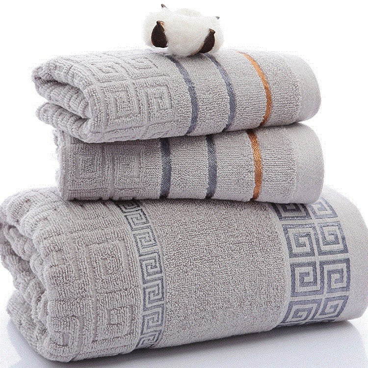 Ensemble de trois serviettes en coton