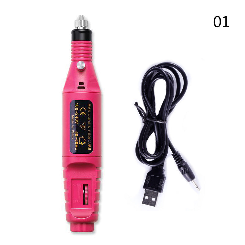 Machine de manucure électrique pour ongles, kit de manucure avec charge USB, fraise et outil de pédicure.