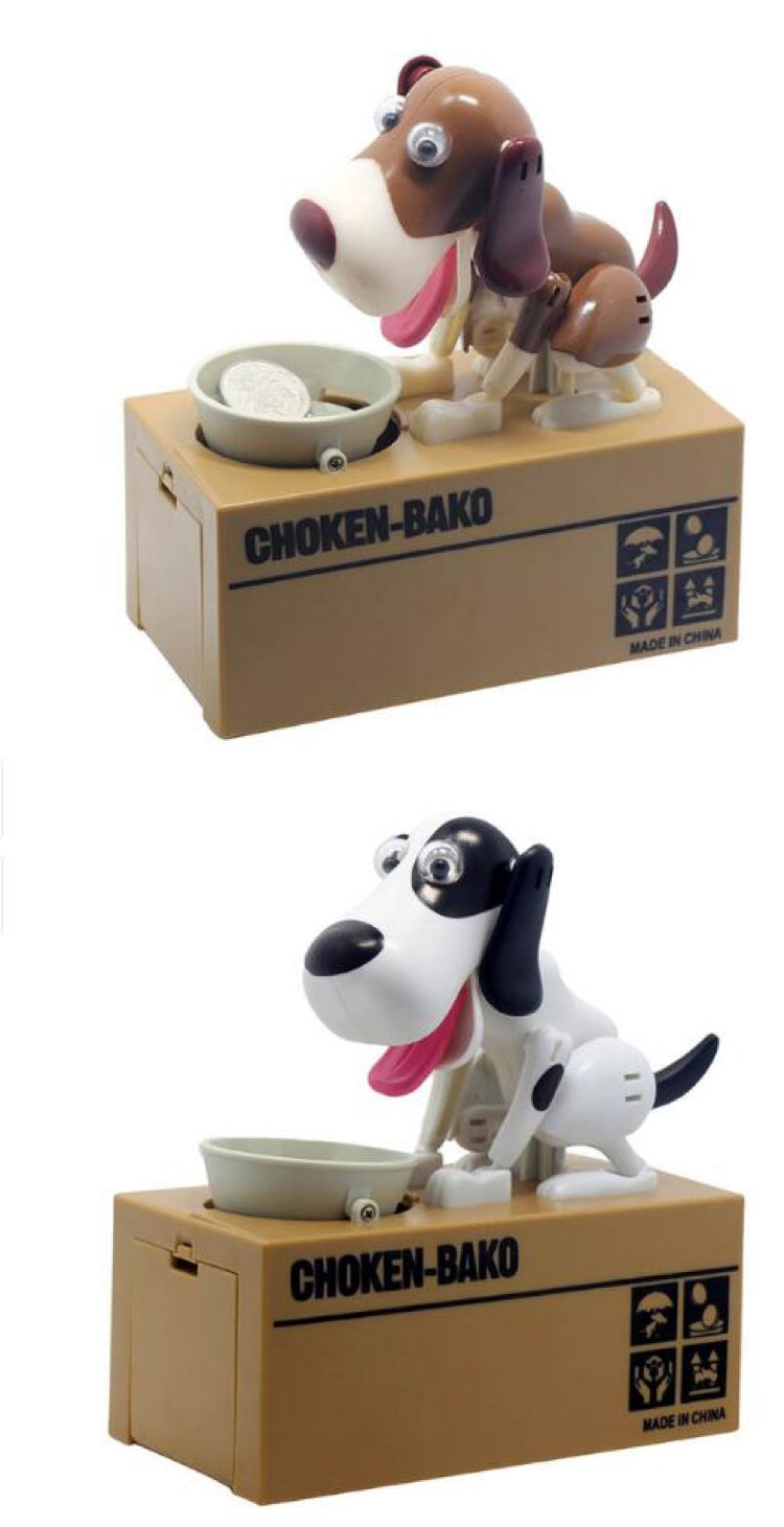 Tirelire robot en forme de chien, tirelire pour chien