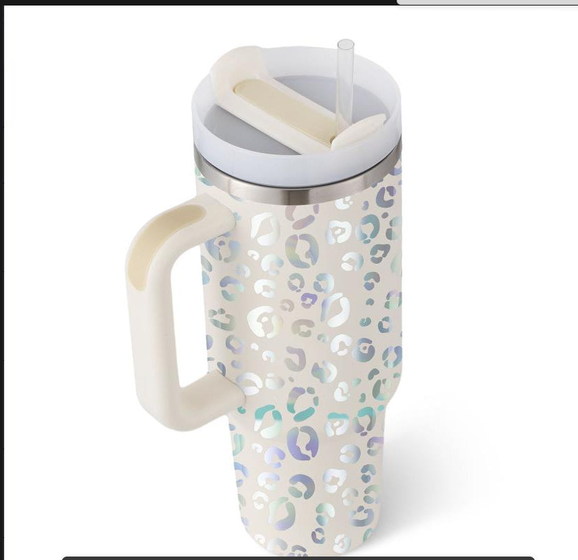 Gobelet isotherme 1,2 L avec anse et paille – Acier inoxydable anti-fuites