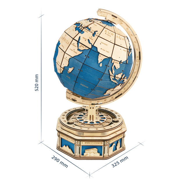 Robotime Globe Terre 567 pièces Puzzle 3D en bois Carte de l'océan Modèle à assembler Jouet Cadeau Noël pour enfants Garçons Dropshipping