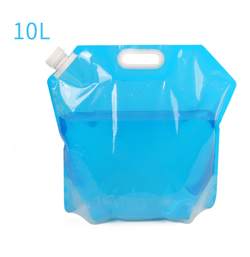Sac à eau pliable et portable en PVC pour le camping et la randonnée.