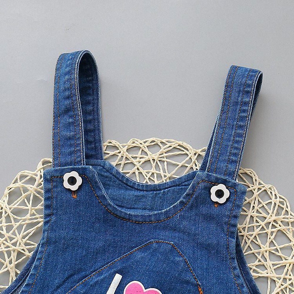 Jeans à bretelles pour enfants, garçons et filles