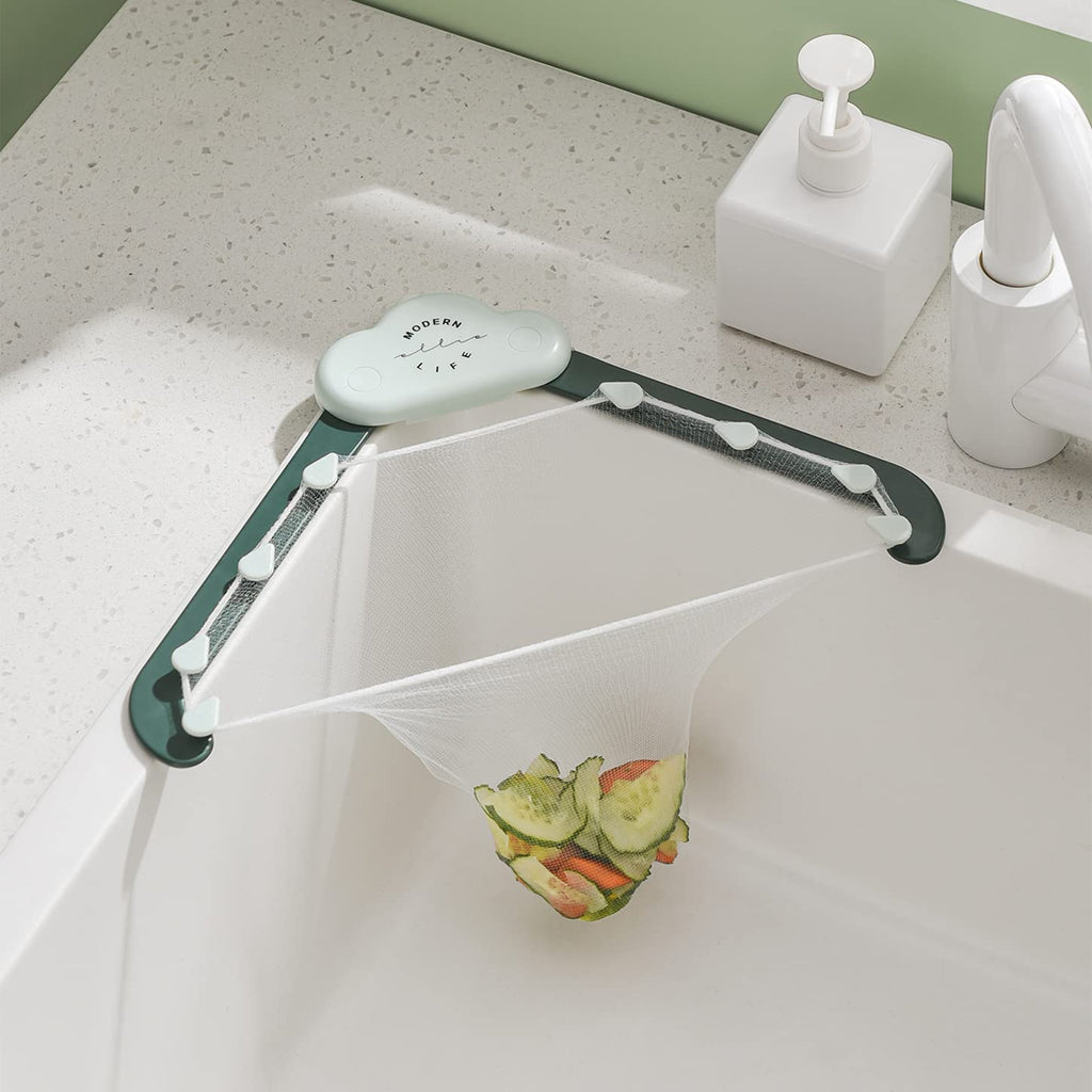 Égouttoir triangulaire en forme de nuage pour évier, filtre à déchets de cuisine, vaisselle, restes de riz, ustensiles de cuisine anti-obstruction