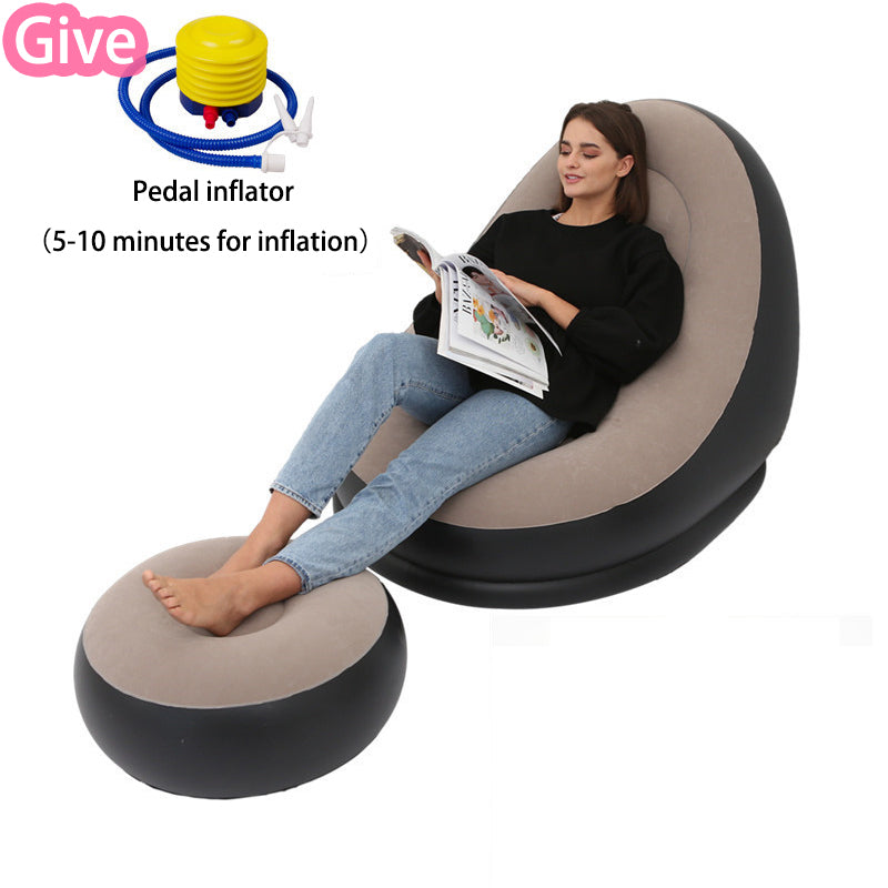 Pouf paresseux avec canapé-lit gonflable