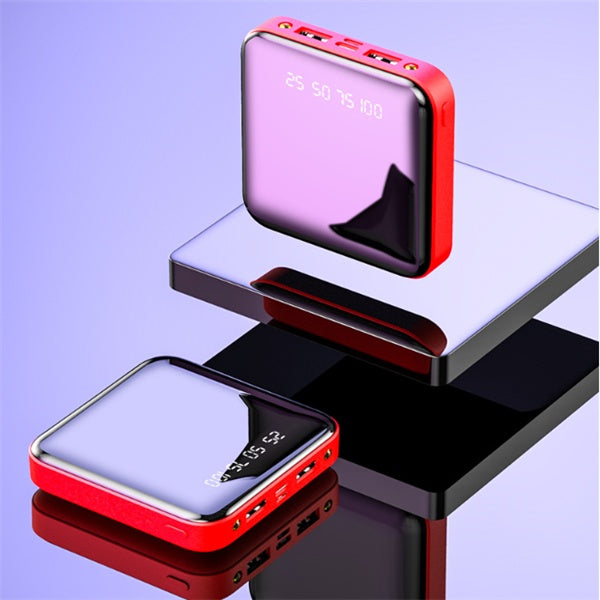 Mini batterie externe 20 000 mAh portable avec affichage numérique miroir