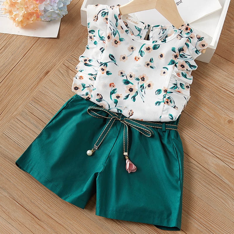 Ensemble 2 pièces fille - Manches courtes et short tendance