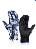 Gants d'hiver tactiles pour la moto, imperméables et doublés polaire, compatibles avec écrans tactiles et adaptés au sport.