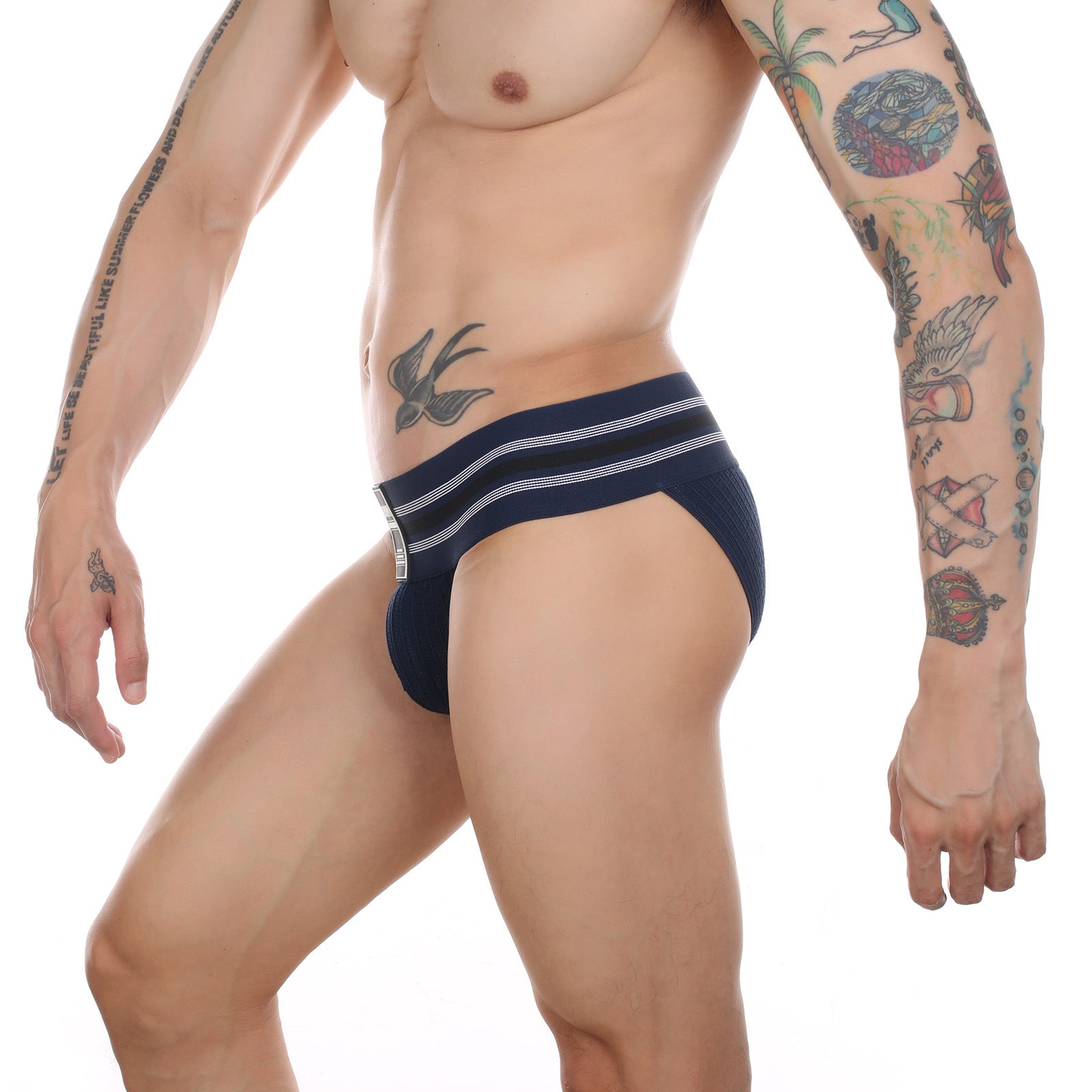 Sous-vêtements de sport homme arc-en-ciel taille ultra-large élastiques