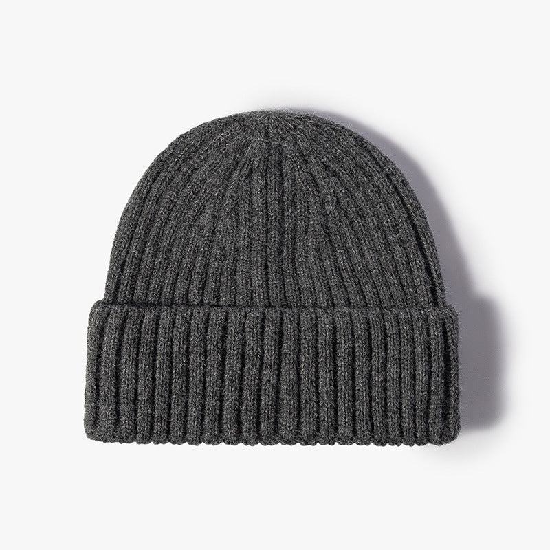 Bonnet de pêcheur court à revers tricoté pour homme et femme, chaud pour l'hiver