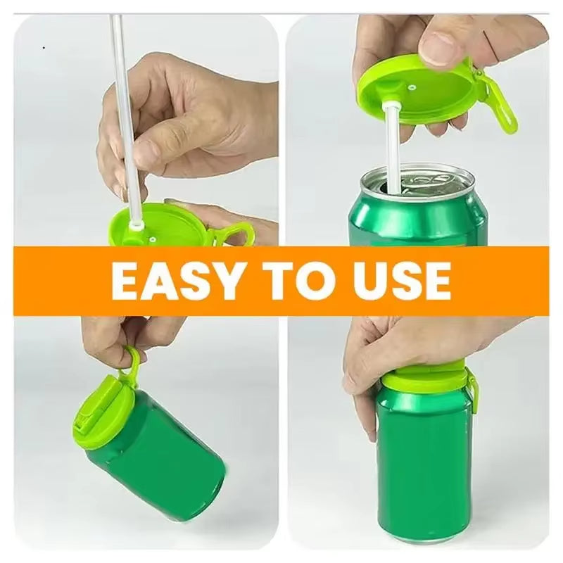 Bouchon réutilisable pour canette de soda, bière, jus, etc. Compatible avec les canettes de Coca-Cola standard.