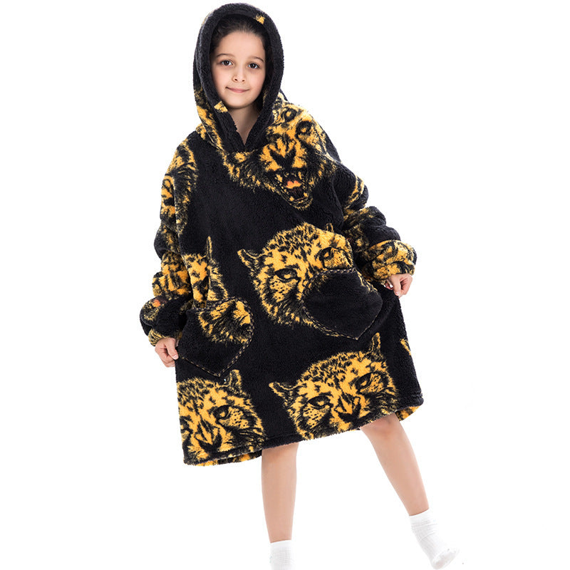 Sweat-shirt thermique oversize, sweat-shirt paresseux pour enfants