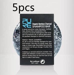 Shampoing artisanal au savon et au charbon de bambou