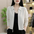 Veste courte zippée polyvalente et ample pour femme