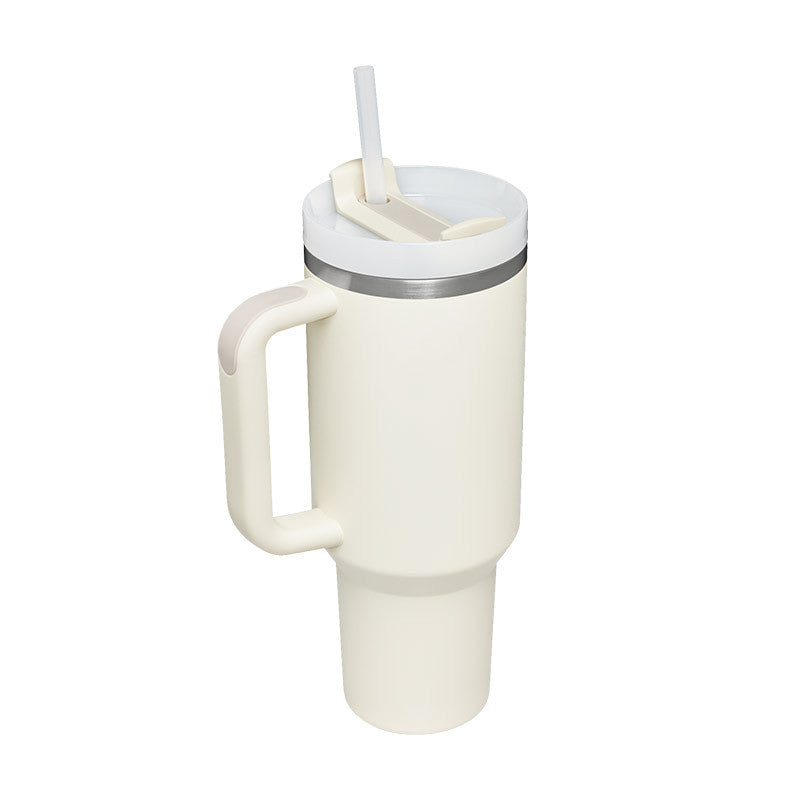 Gobelet isotherme 1,2 L avec anse et paille – Acier inoxydable anti-fuites