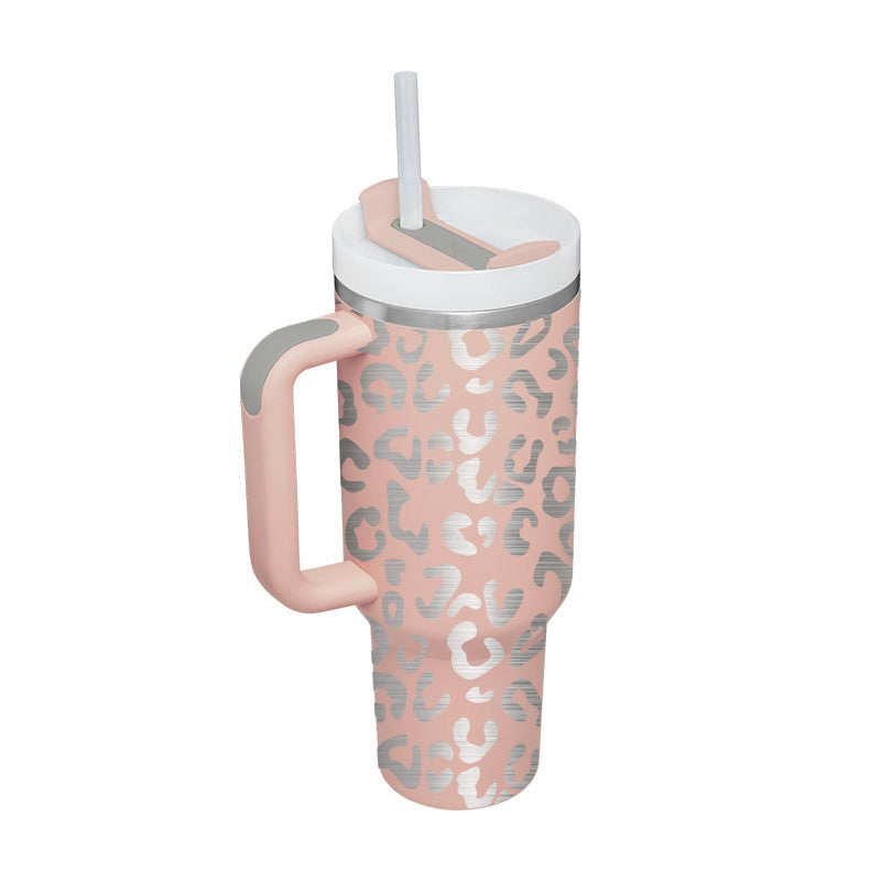 Gobelet isotherme 1,2 L avec anse et paille – Acier inoxydable anti-fuites