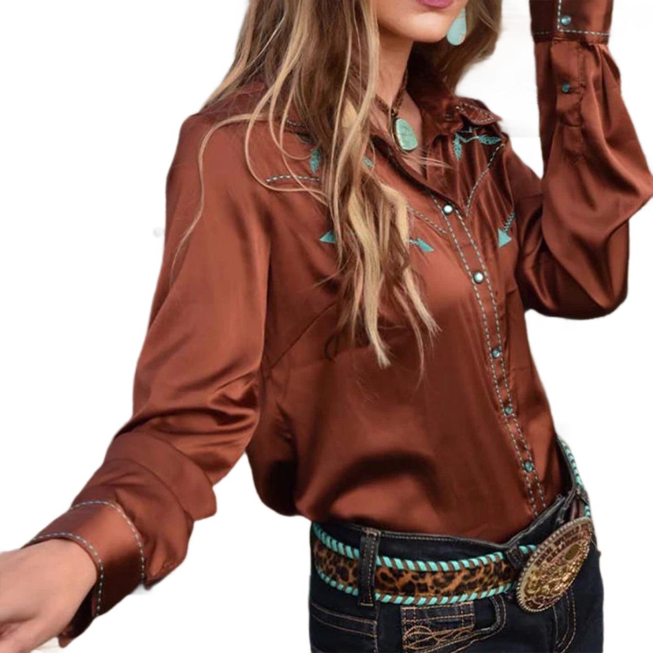 Chemise de cowboy style western exotique