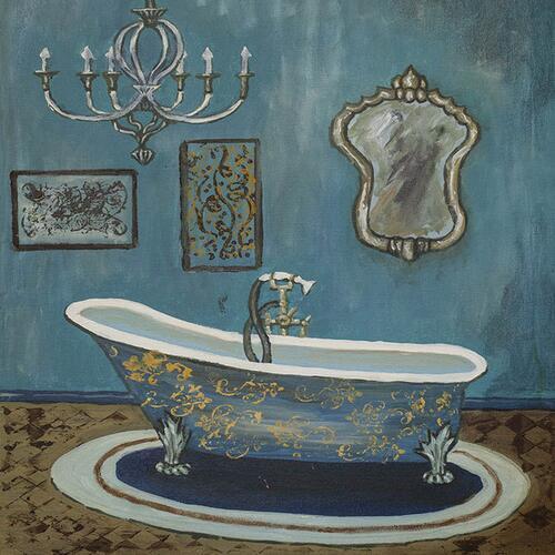 Poster sur toile moderne rétro – Décoration murale salle de bain