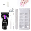 Extension d'ongles en gel sans douleur, sans support papier, kit de gel cristal indolore Quick Model