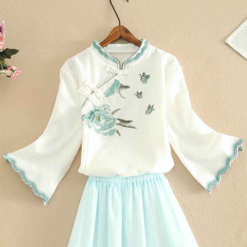 Robe Hanfu féerique fille - Ensemble 2 pièces