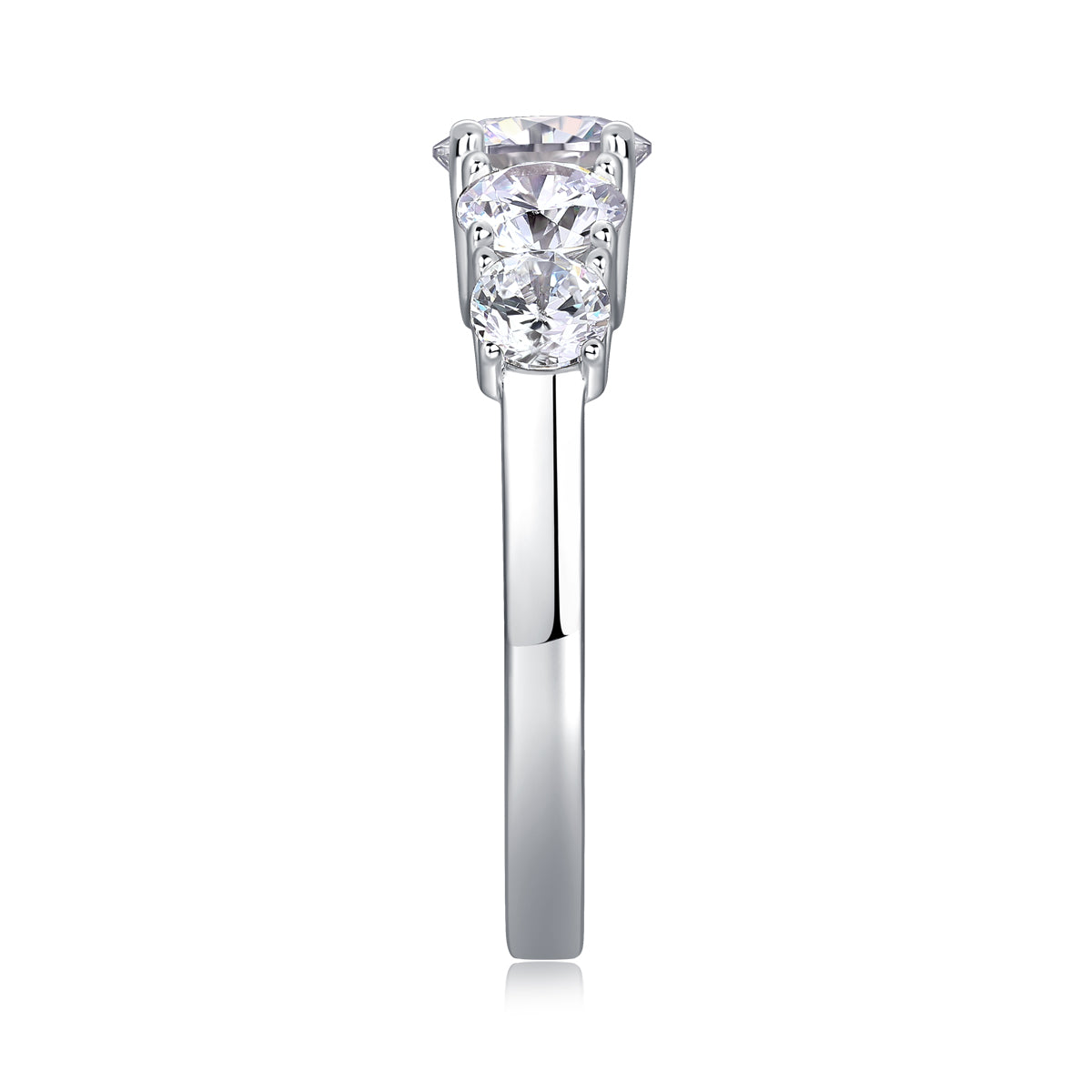 Bagues de luxe en diamant et en argent avec moissanite