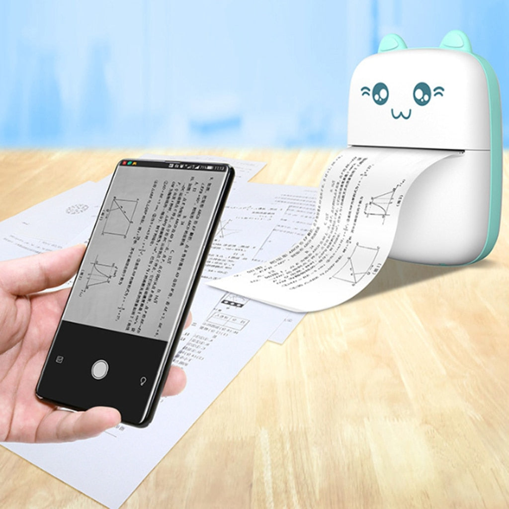 Mini imprimante portable Bluetooth WiFi, nouvelle imprimante pour téléphone portable, impression de photos et de titres, impression rapide, imprimante d'étiquettes d'erreur pour étudiants.